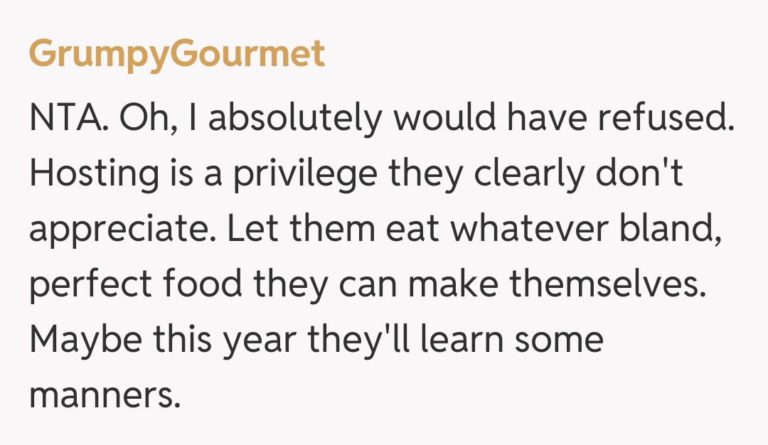 Comentariu de la GrumpyGourmet