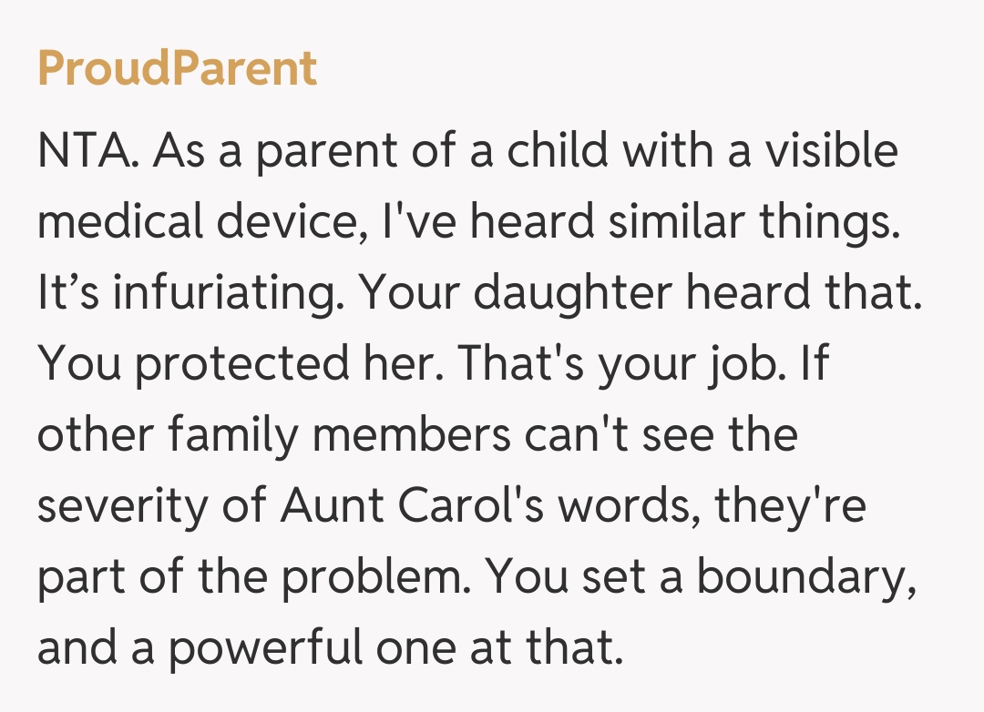 Comentariu de la ProudParent