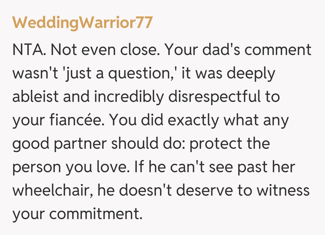 Comentariu de la WeddingWarrior77