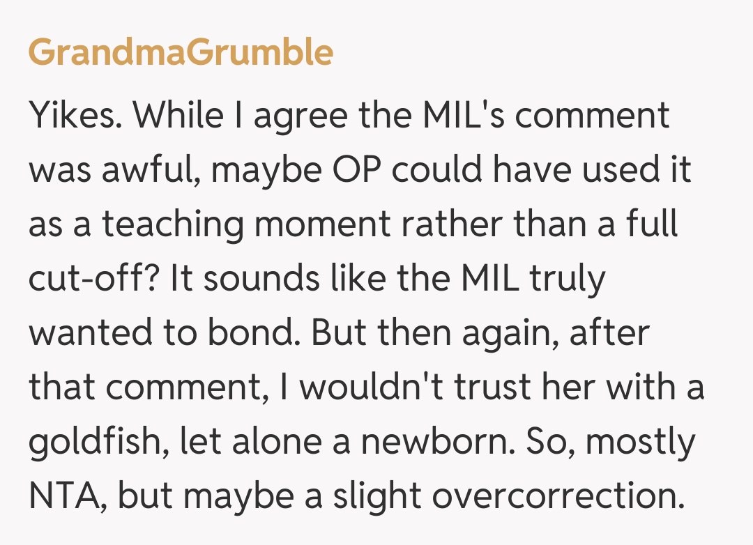 Comentariu de la GrandmaGrumble