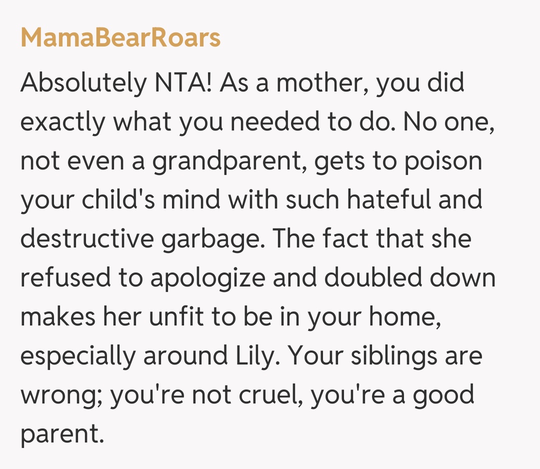 Comentariu de la MamaBearRoars