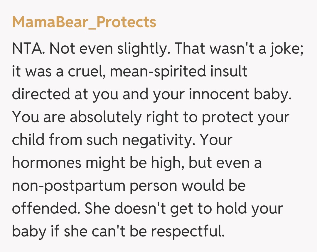 Comentariu de la MamaBear_Protects