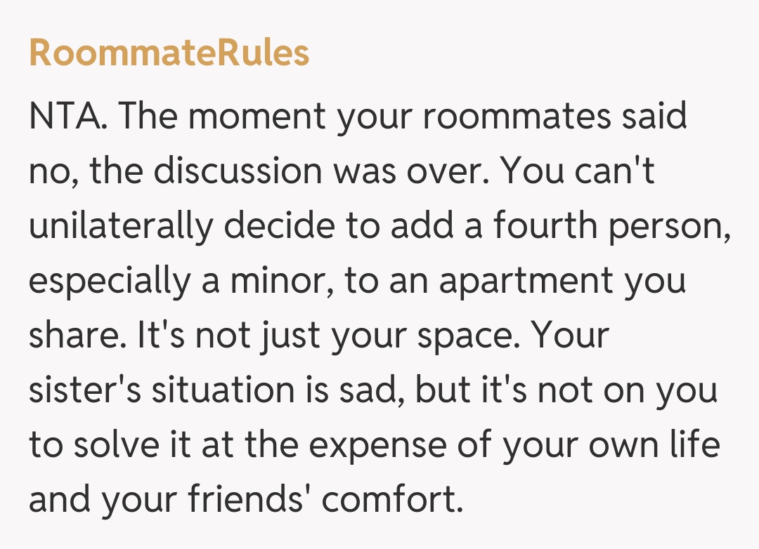 Comentariu de la RoommateRules