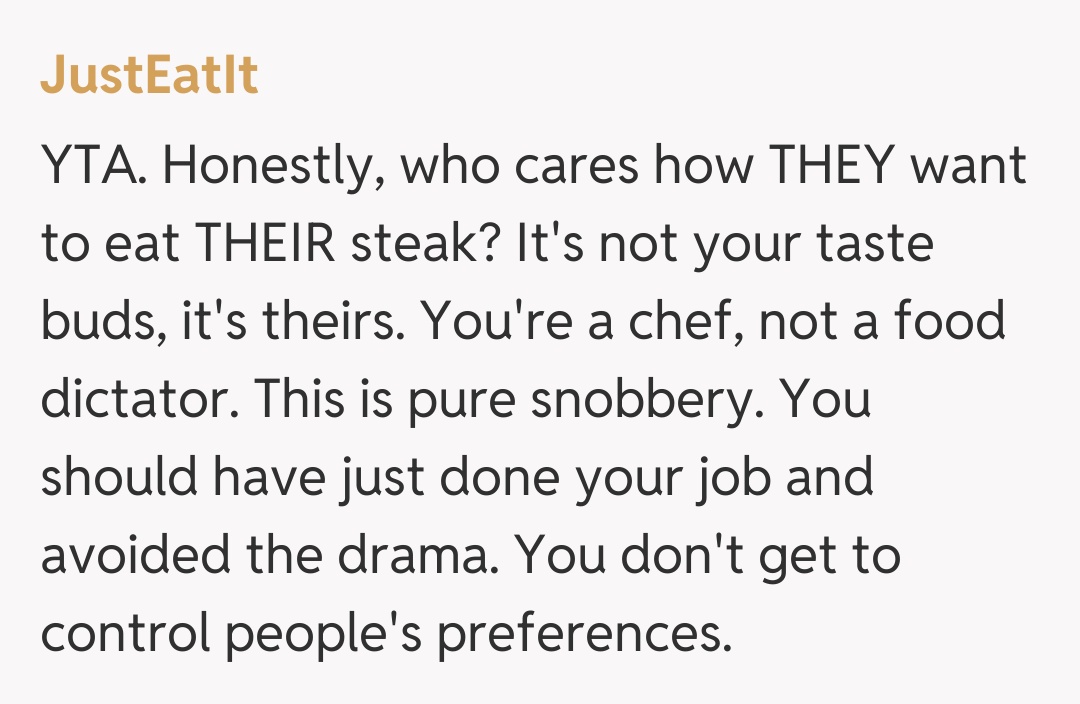 Comentariu de la JustEatIt