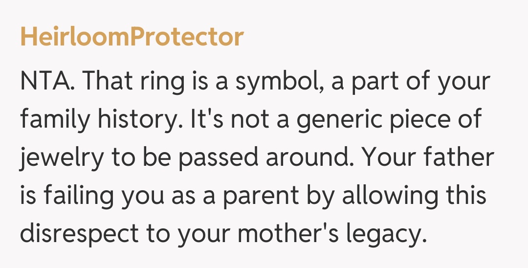 Comentariu de la HeirloomProtector