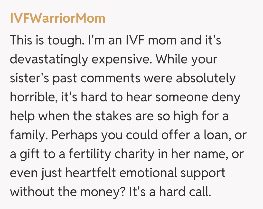 Comentariu de la IVFWarriorMom