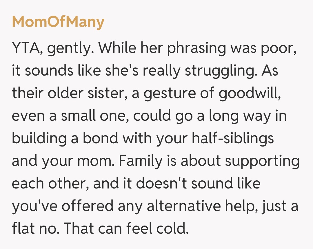 Comentariu de la MomOfMany