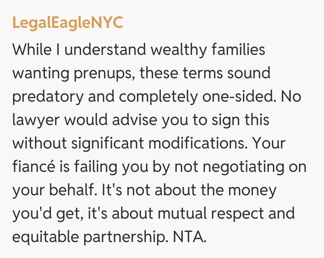 Comentariu de la LegalEagleNYC