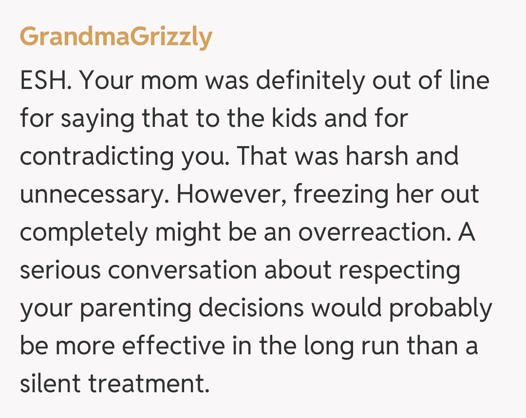 Comentariu de la GrandmaGrizzly