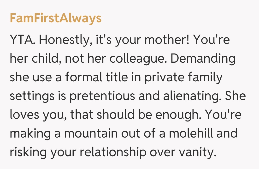 Comentariu de la FamFirstAlways