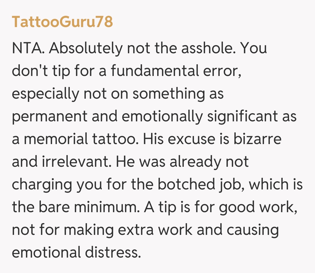 Comentariu de la TattooGuru78