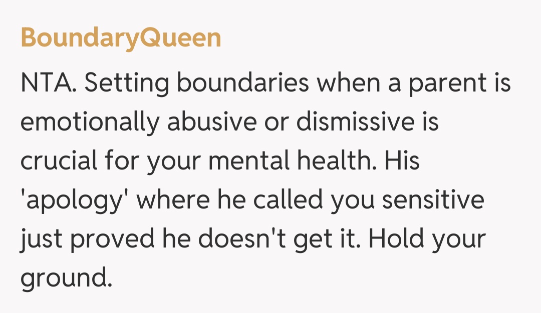 Comentariu de la BoundaryQueen