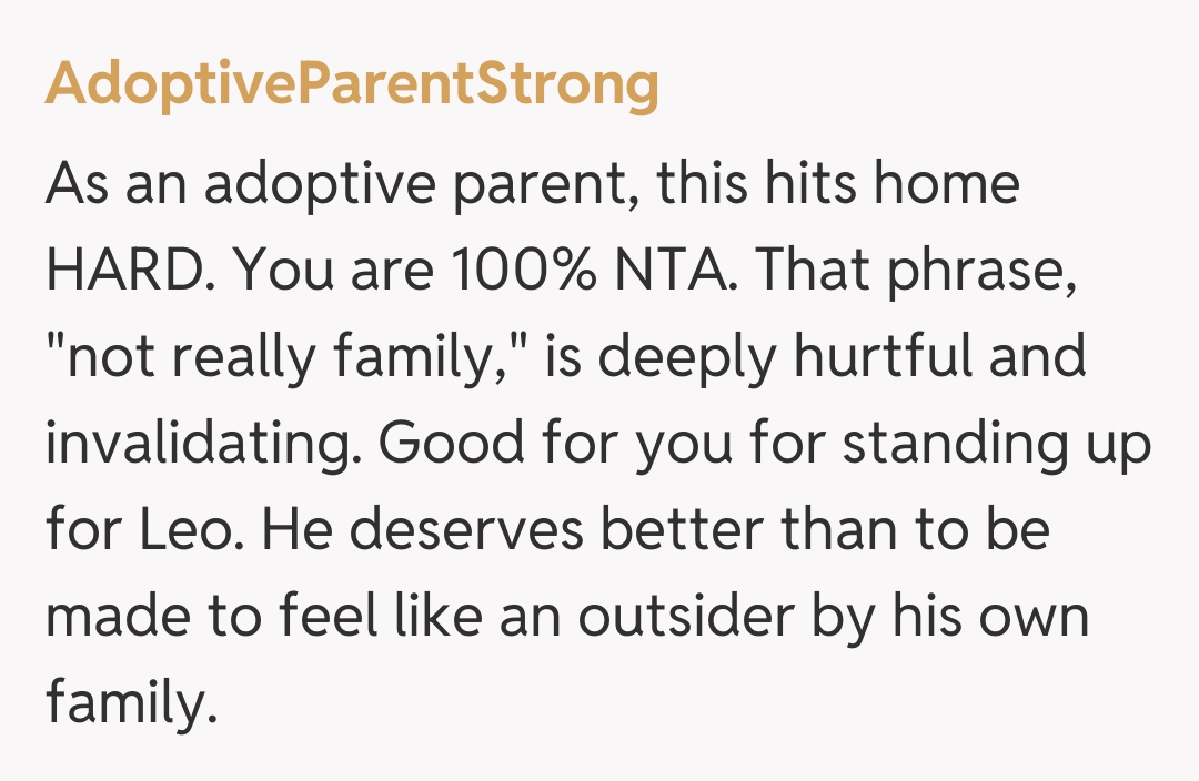 Comentariu de la AdoptiveParentStrong