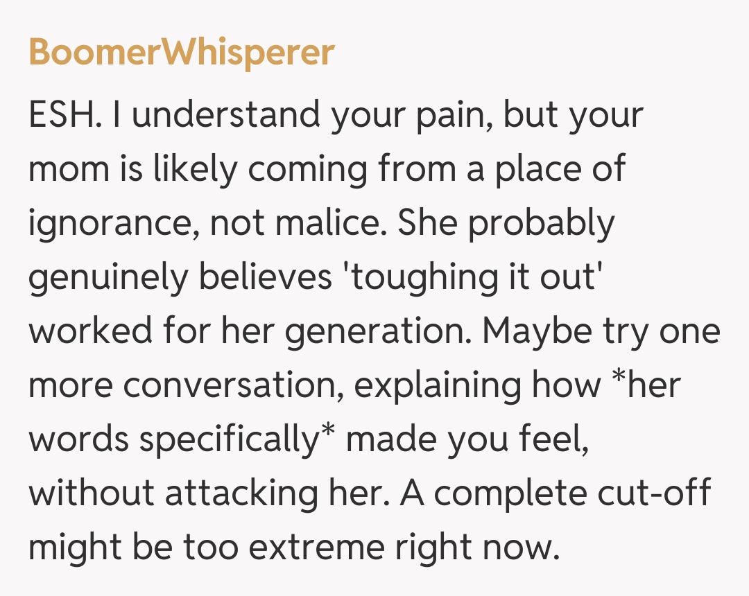 Comentariu de la BoomerWhisperer