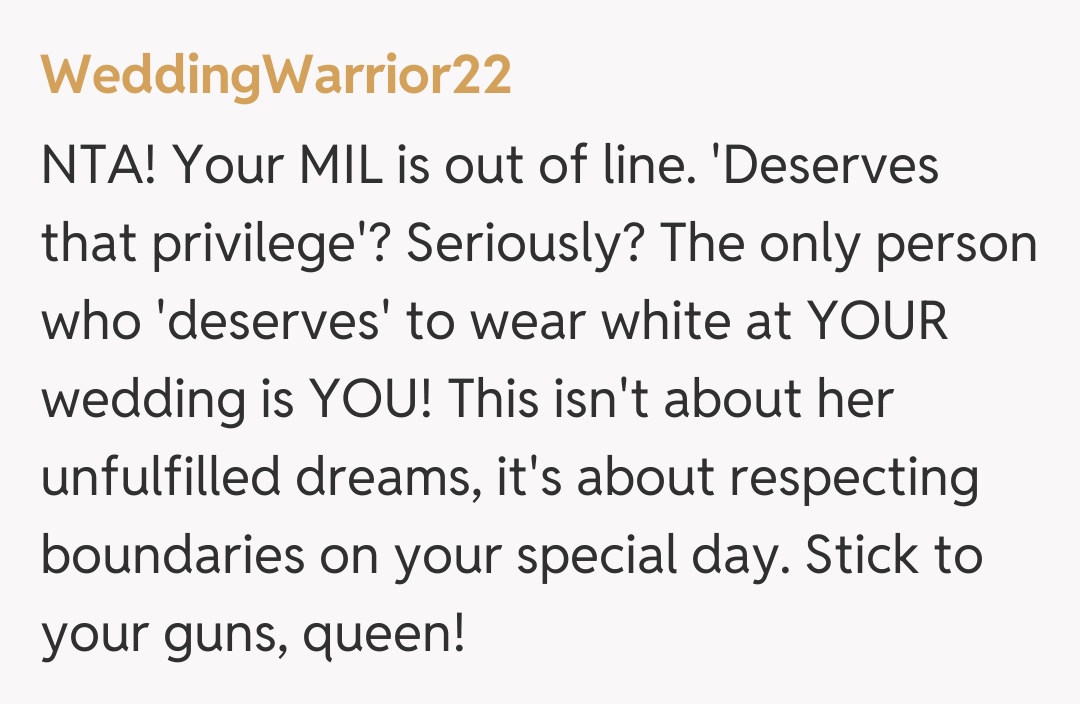 Comentariu de la WeddingWarrior22