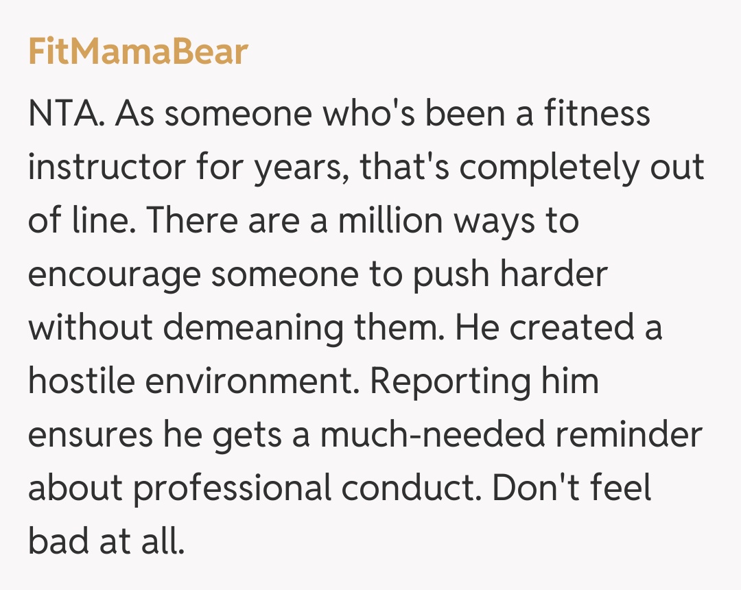 Comentariu de la FitMamaBear