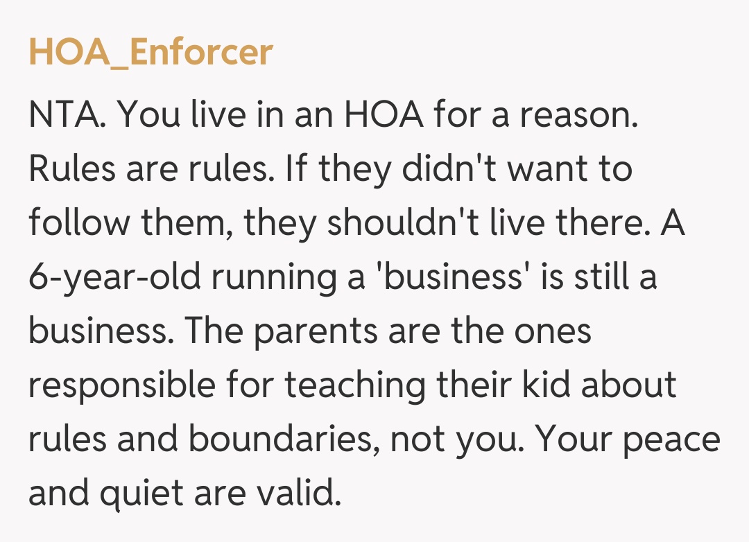 Comentariu de la HOA_Enforcer