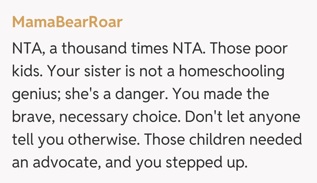 Comentariu de la MamaBearRoar