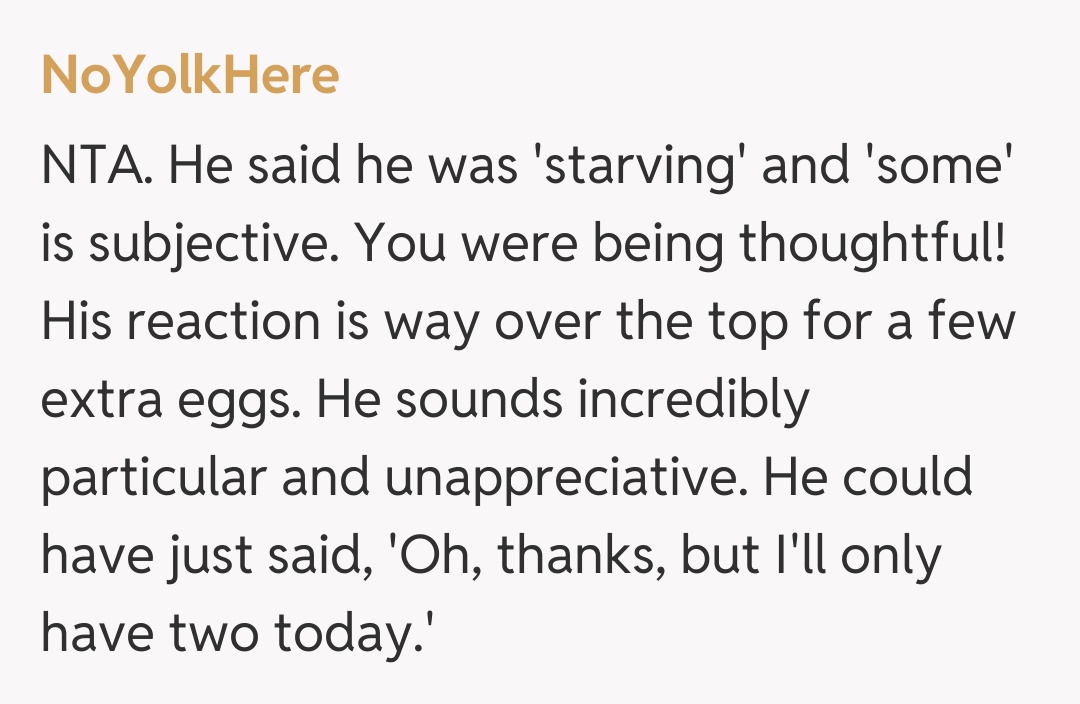 Comentariu de la NoYolkHere