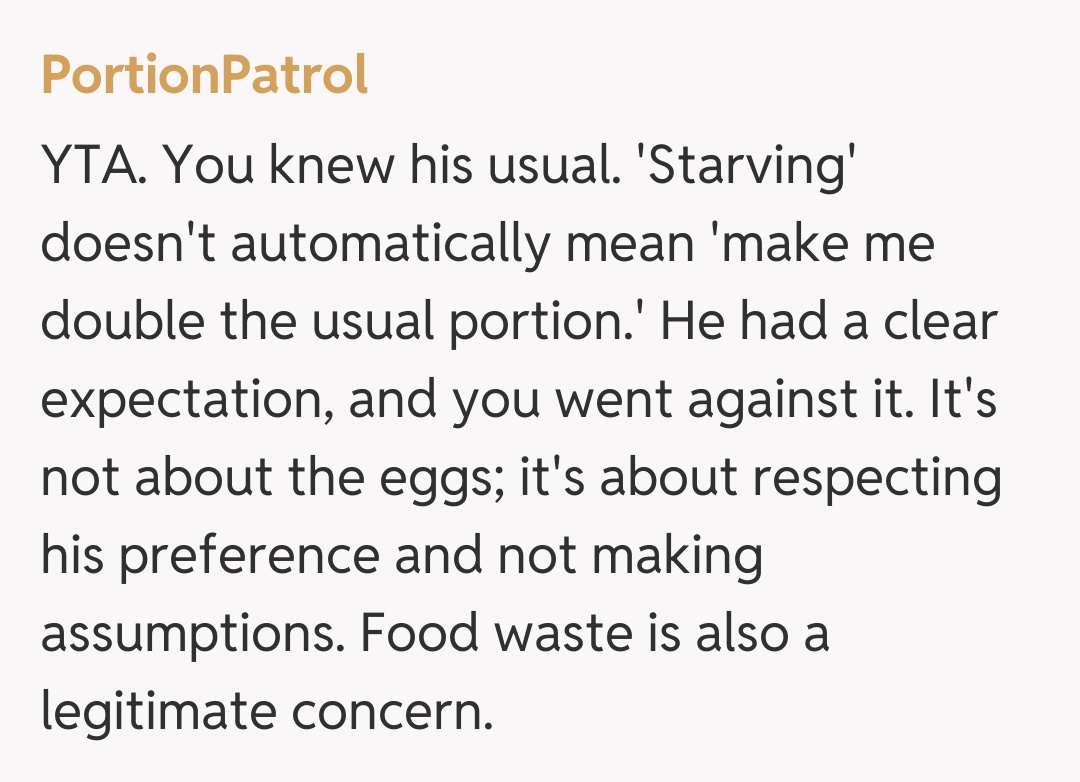 Comentariu de la PortionPatrol