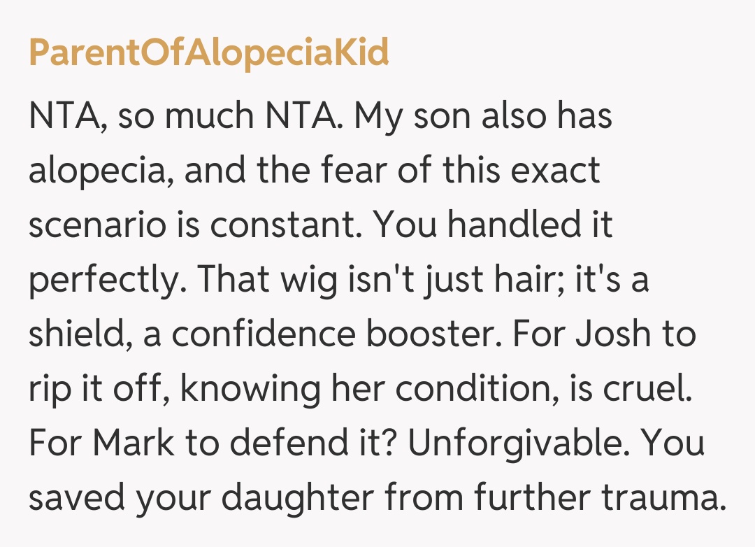 Comentariu de la ParentOfAlopeciaKid