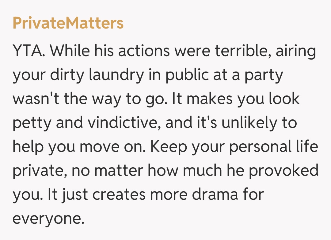 Comentariu de la PrivateMatters