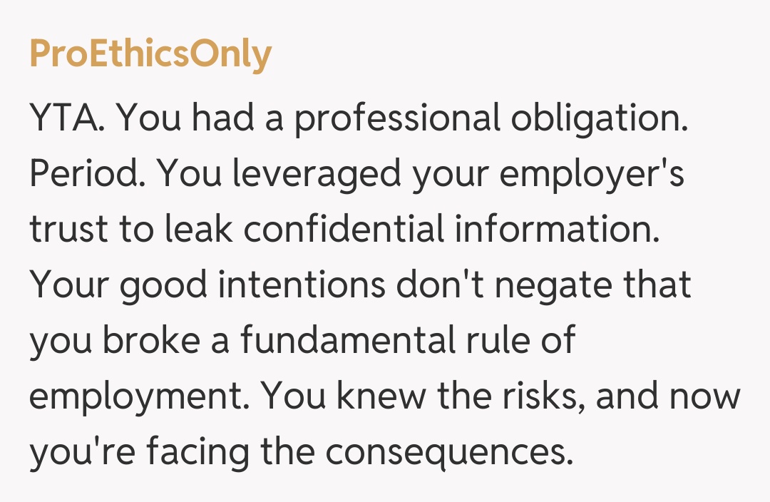 Comentariu de la ProEthicsOnly