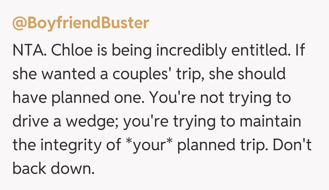 Comentariu de la @BoyfriendBuster