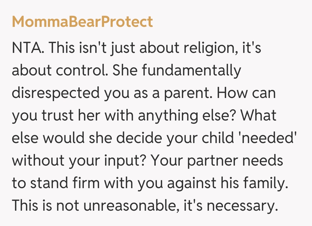 Comentariu de la MommaBearProtect