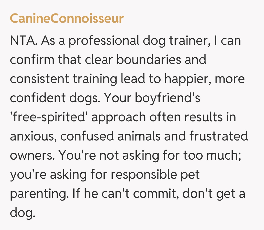 Comentariu de la CanineConnoisseur
