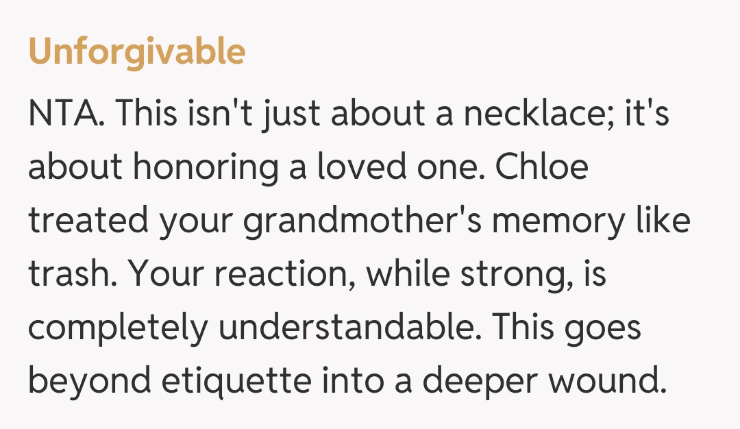 Comentariu de la Unforgivable