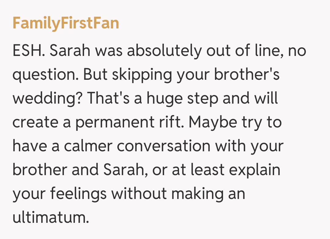 Comentariu de la FamilyFirstFan