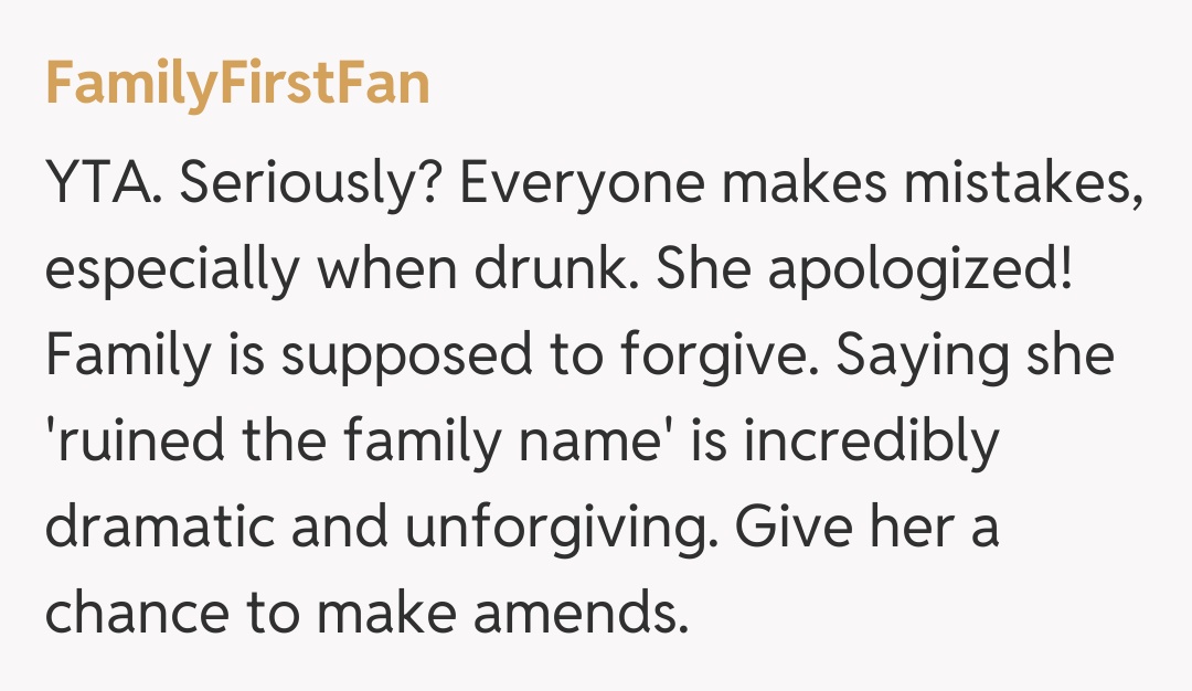 Comentariu de la FamilyFirstFan