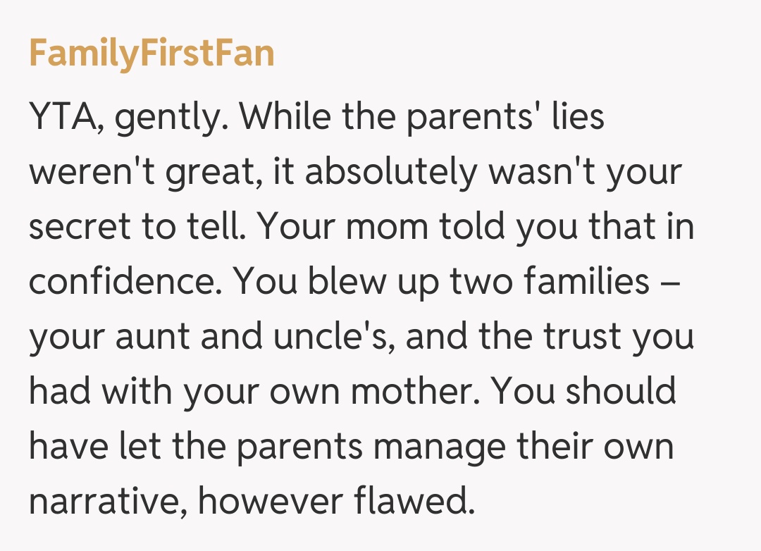 Comentariu de la FamilyFirstFan