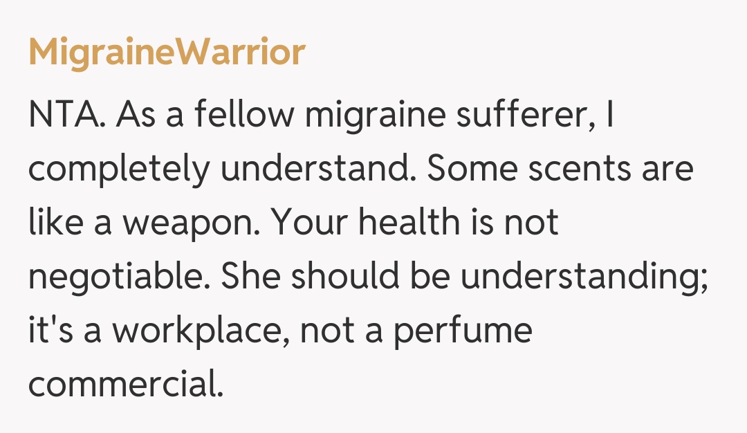 Comentariu de la MigraineWarrior