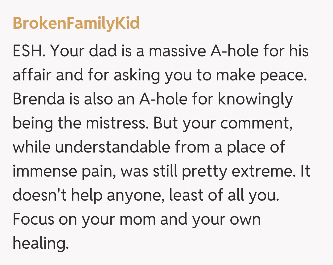 Comentariu de la BrokenFamilyKid