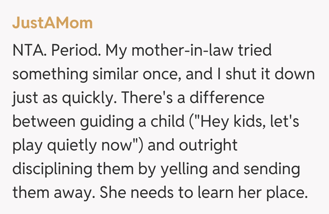 Comentariu de la JustAMom