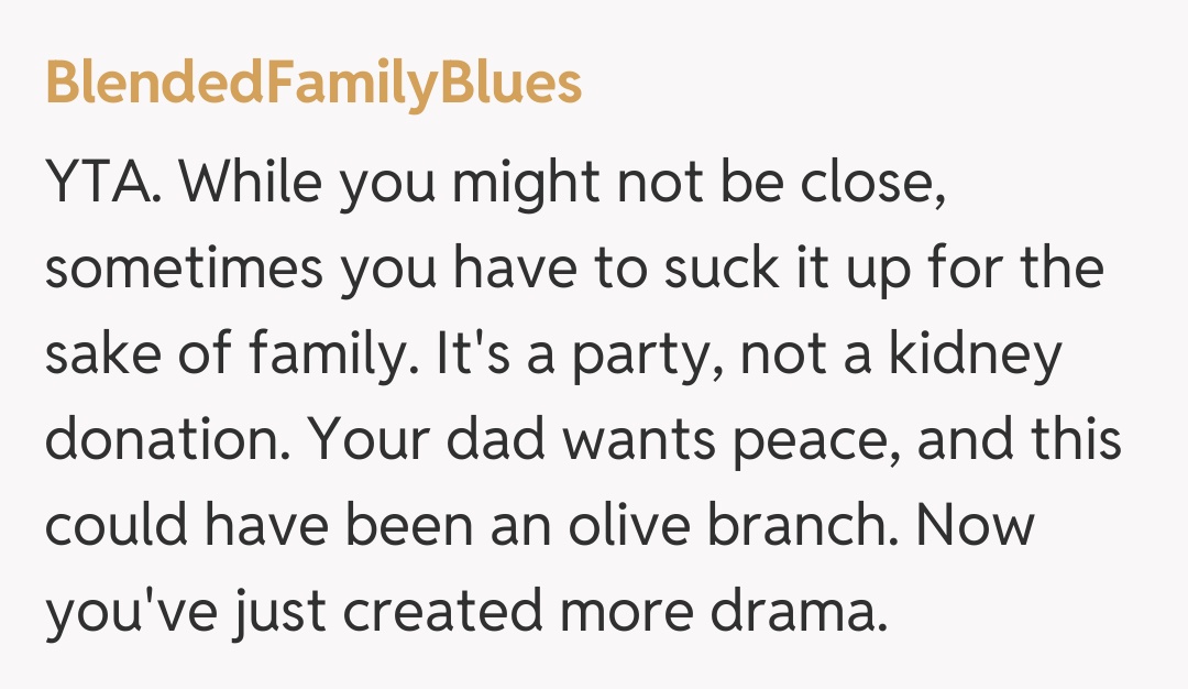 Comentariu de la BlendedFamilyBlues