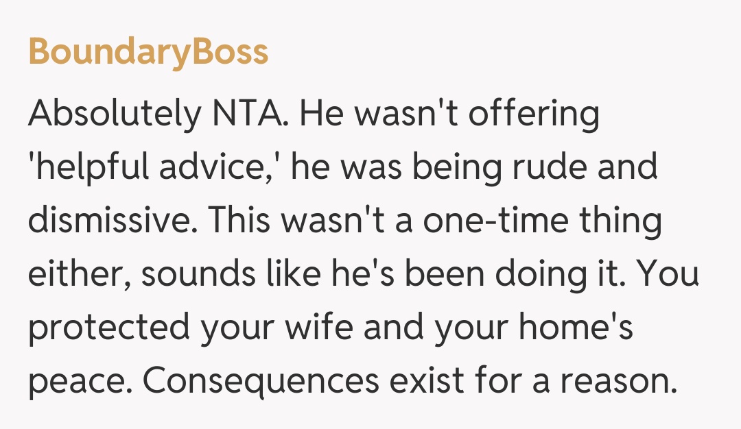 Comentariu de la BoundaryBoss