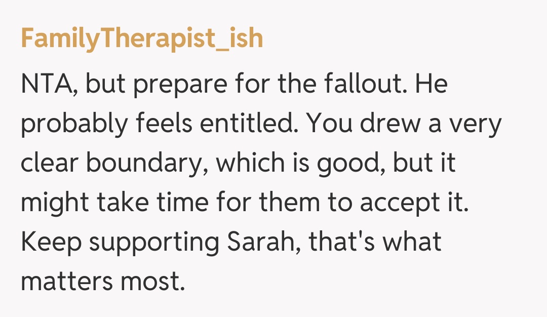 Comentariu de la FamilyTherapist_ish