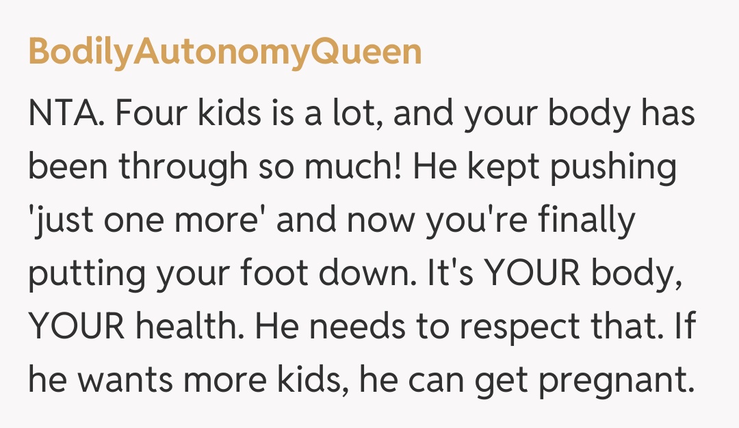 Comentariu de la BodilyAutonomyQueen