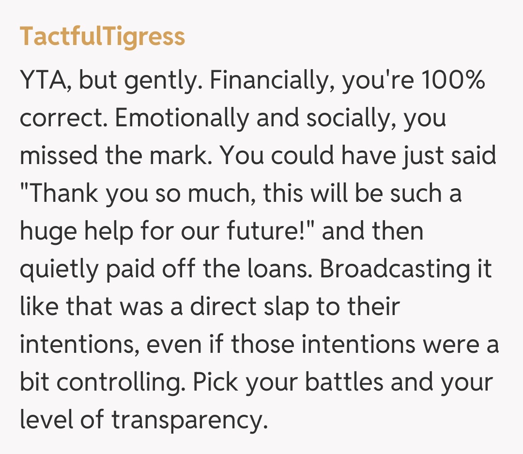 Comentariu de la TactfulTigress