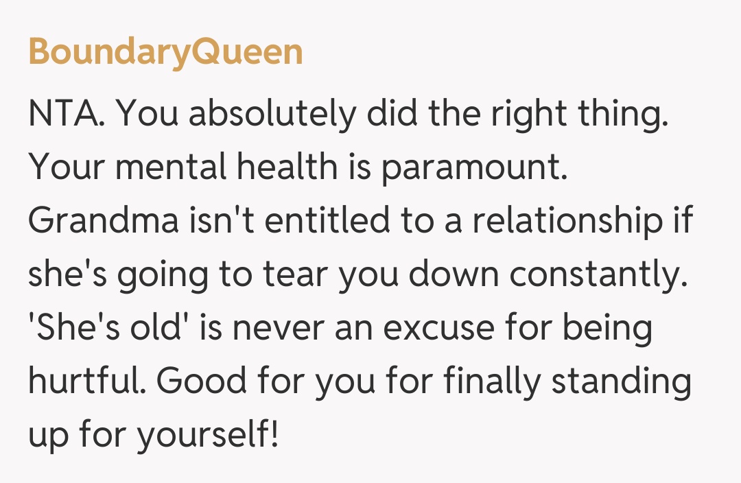 Comentariu de la BoundaryQueen