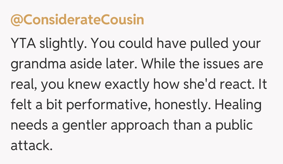 Comentariu de la @ConsiderateCousin