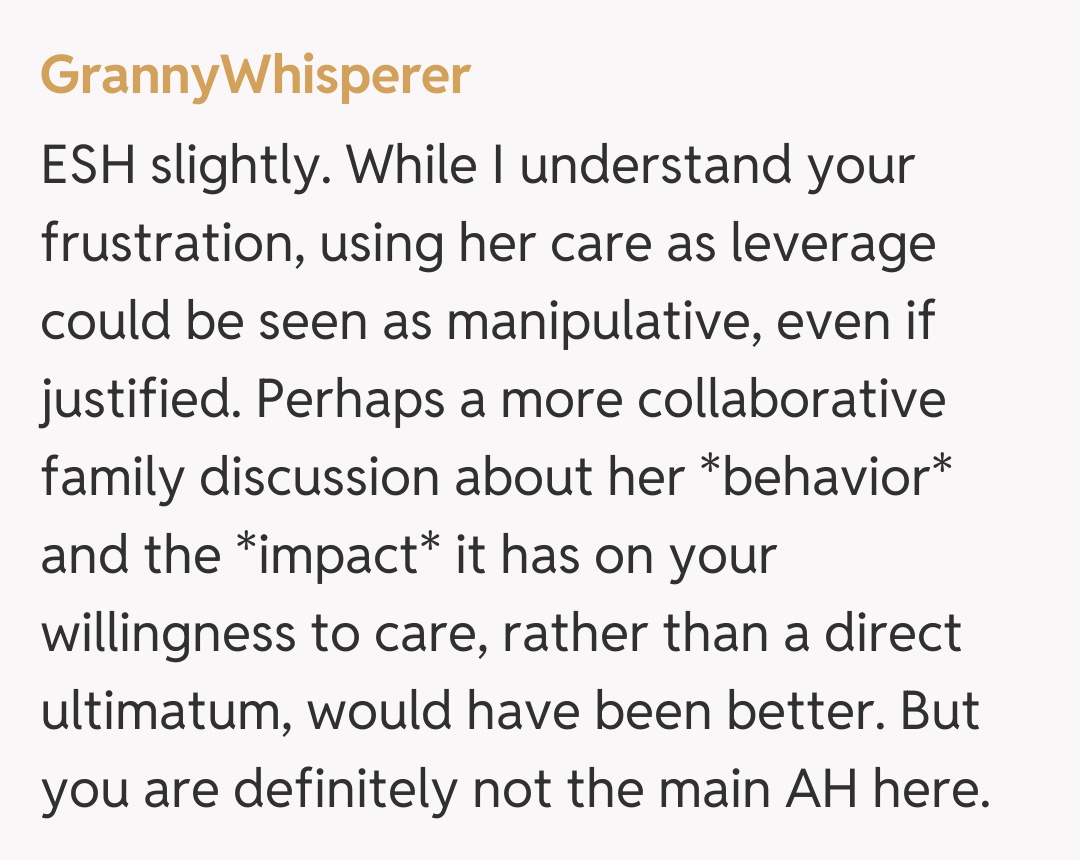 Comentariu de la GrannyWhisperer