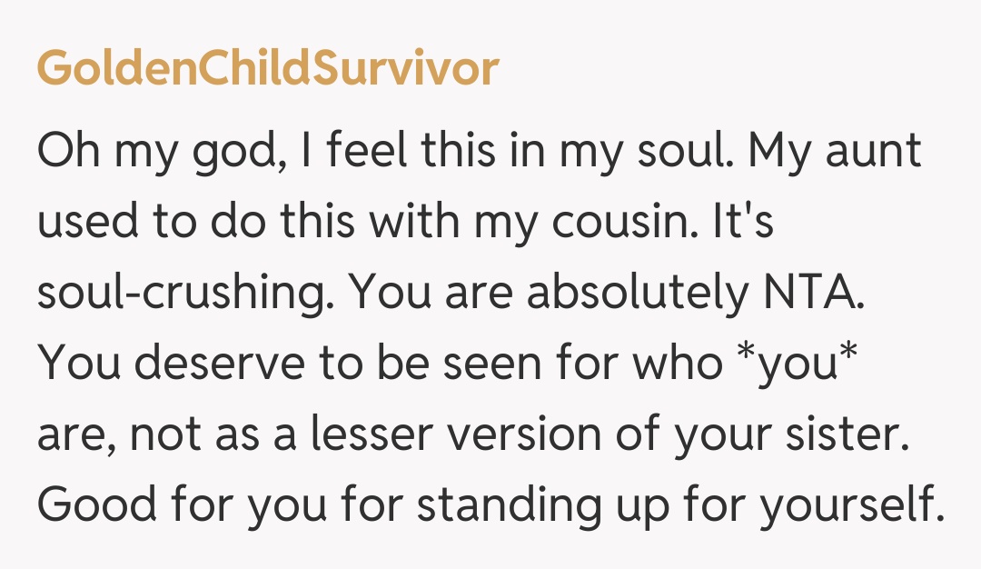 Comentariu de la GoldenChildSurvivor