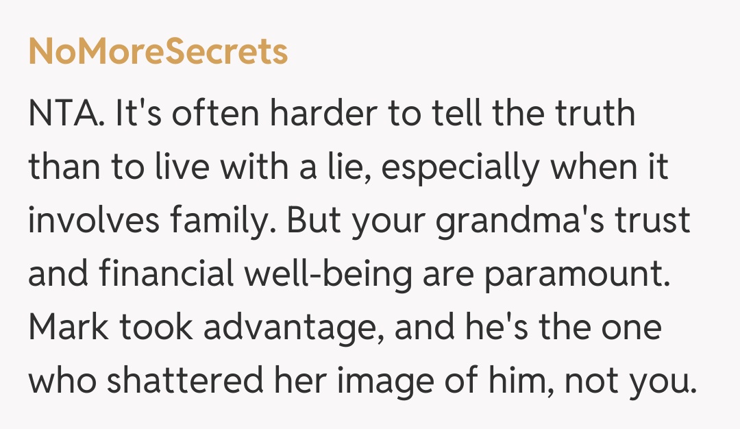 Comentariu de la NoMoreSecrets