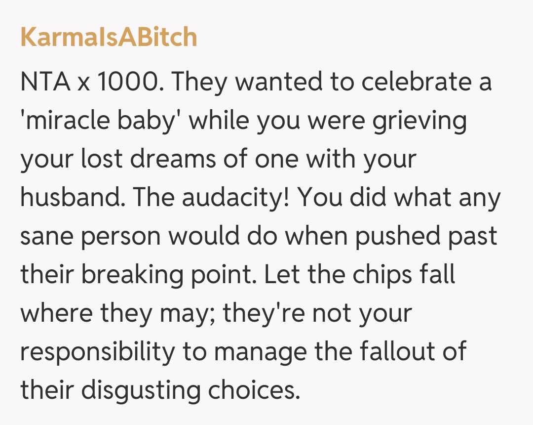 Comentariu de la KarmaIsABitch