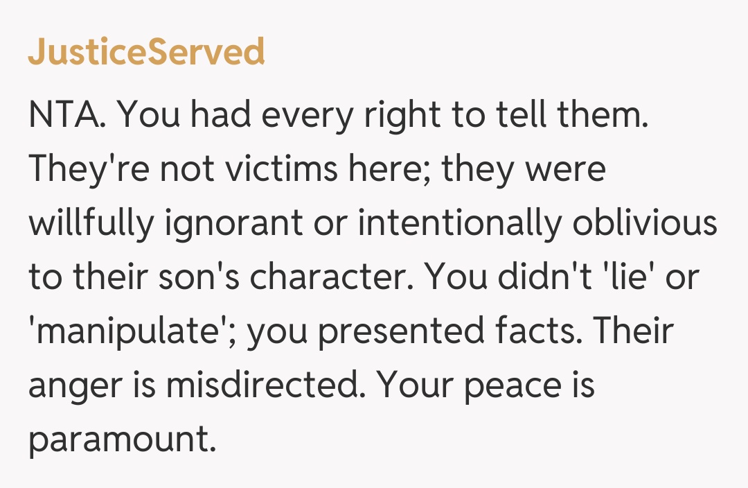 Comentariu de la JusticeServed