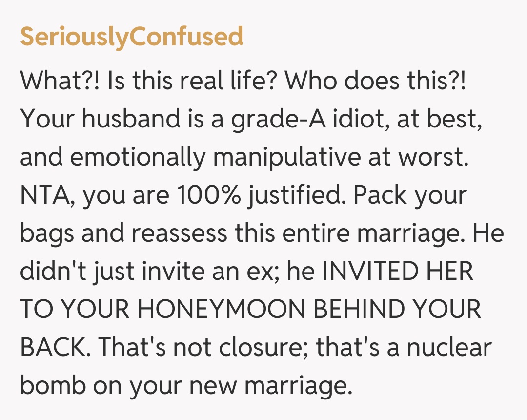 Comentariu de la SeriouslyConfused
